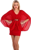 Batwinged Red Dress